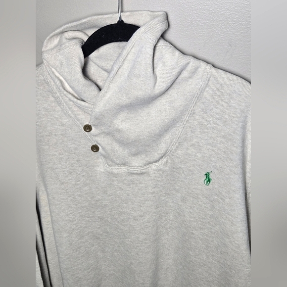 Vintage Ralph Lauren 100% Cotton Quiet Luxury Polo Mock Neck Sweater, XL - Picture 2 of 4